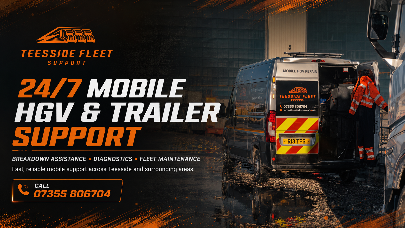 Teesside Fleet Support branded hero artwork